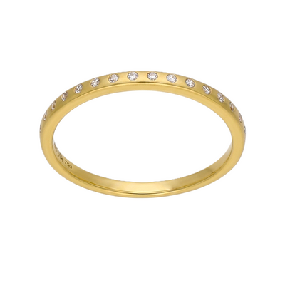 Anillo Oro Amarillo y Circones AN-14441
