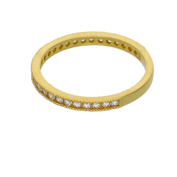 Anillo Oro Amarillo y Circones AN-14442