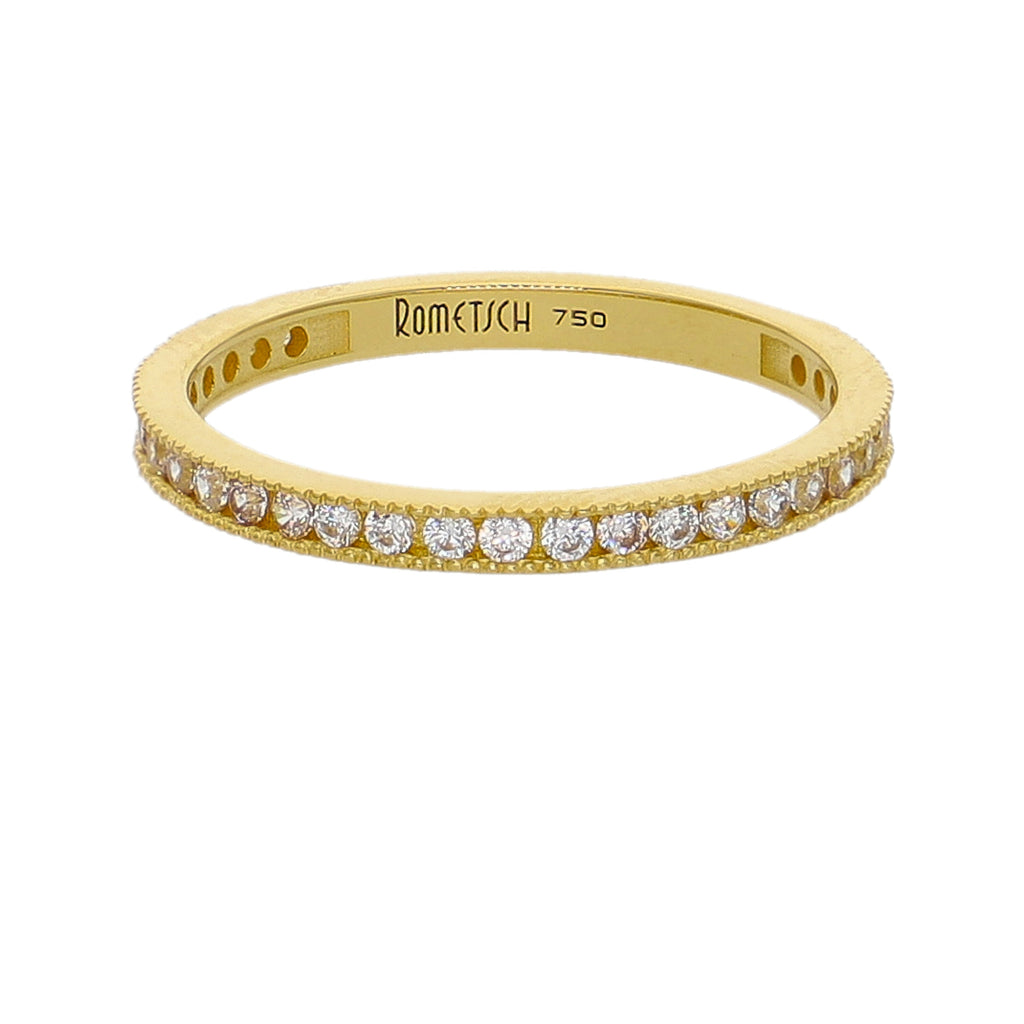 Anillo Oro Amarillo y Circones AN-14442