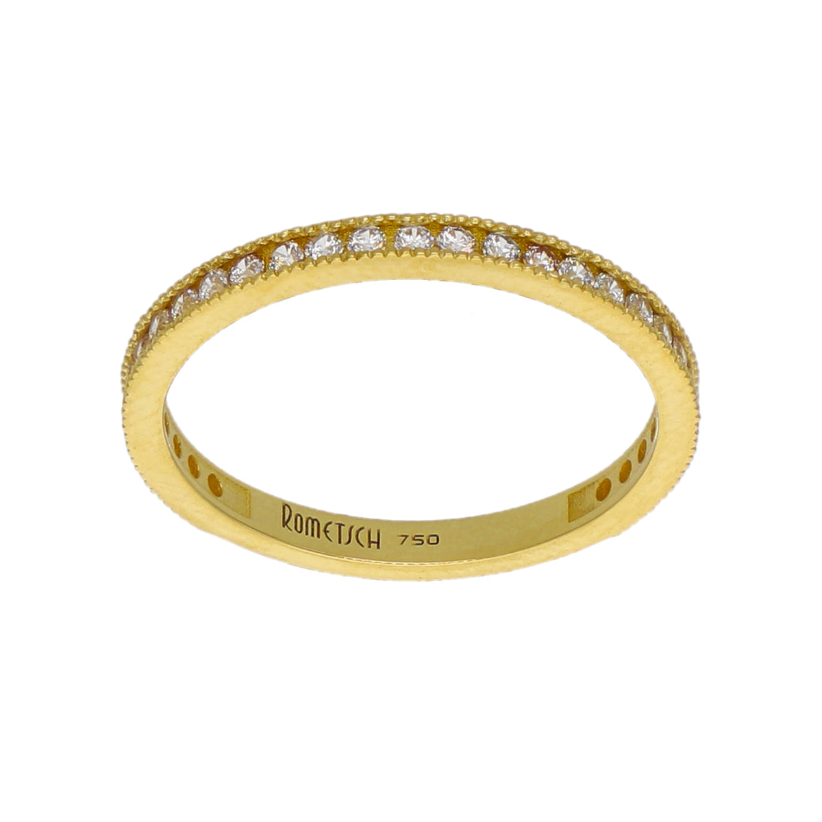 Anillo Oro Amarillo y Circones AN-14442