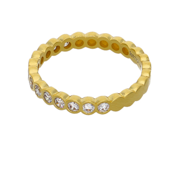 Anillo Oro Amarillo y Circones AN-14443
