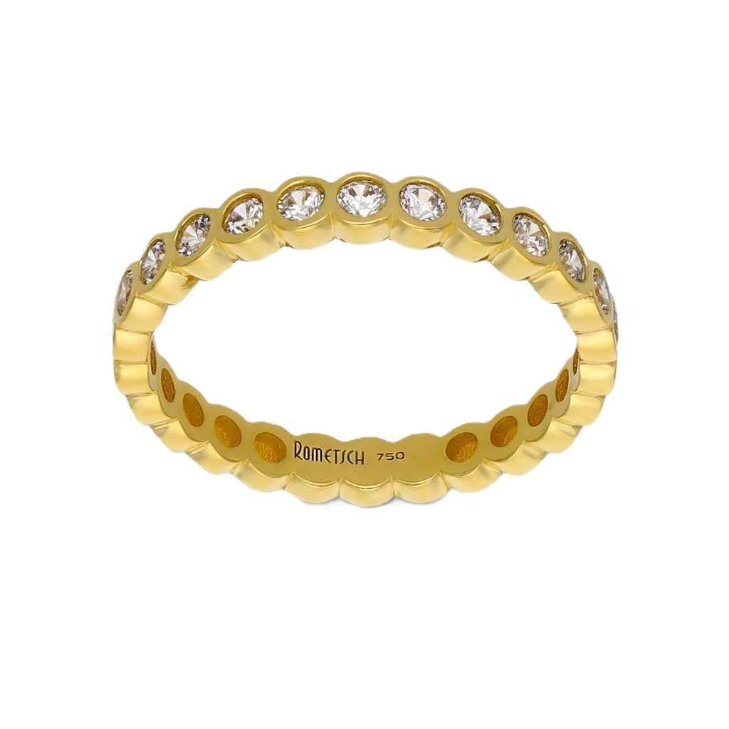 Anillo Oro Amarillo y Circones AN-14443