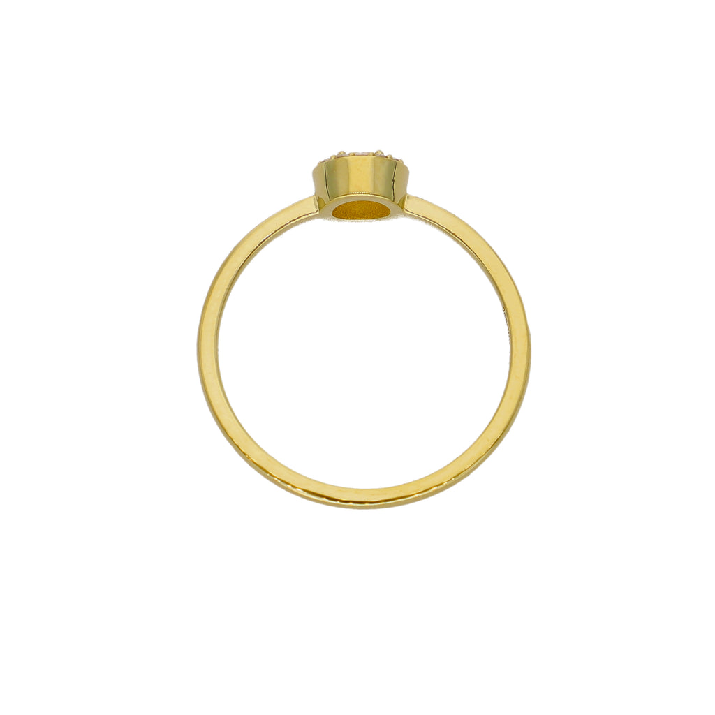 Anillo Oro Amarillo y Circones AN-14444