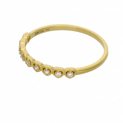 Anillo Oro Amarillo y Circones AN-14446