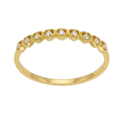 Anillo Oro Amarillo y Circones AN-14446