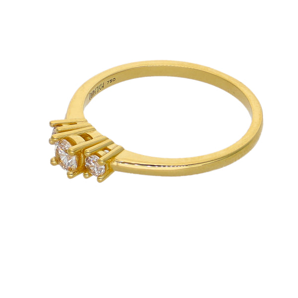 Anillo Oro Amarillo y Circones AN-14447