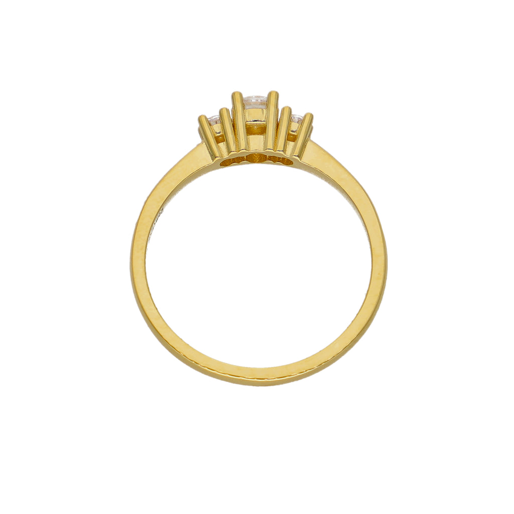 Anillo Oro Amarillo y Circones AN-14447