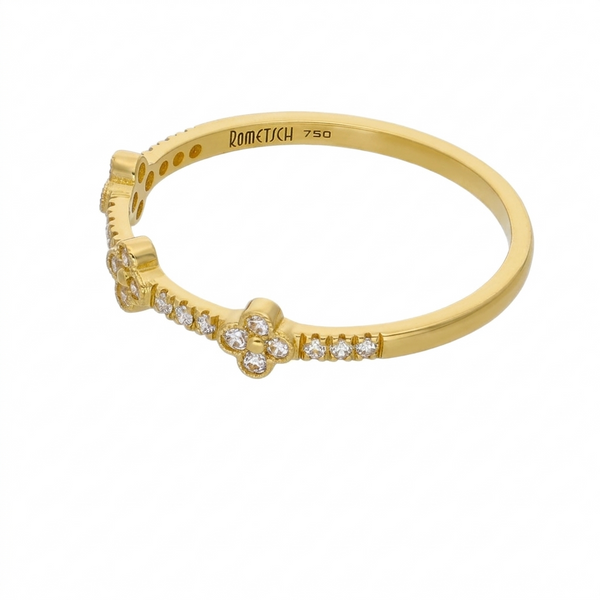 Anillo Oro Amarillo y Circones AN-14449