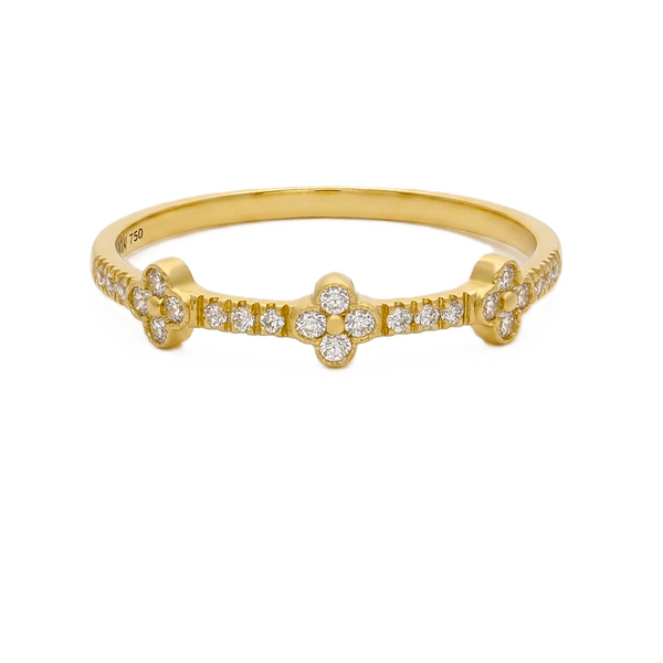 Anillo Oro Amarillo y Circones AN-14449