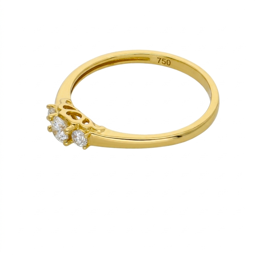 Anillo Oro Amarillo y Brillantes AN-14477