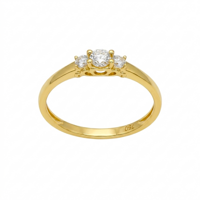 Anillo Oro Amarillo y Brillantes AN-14477