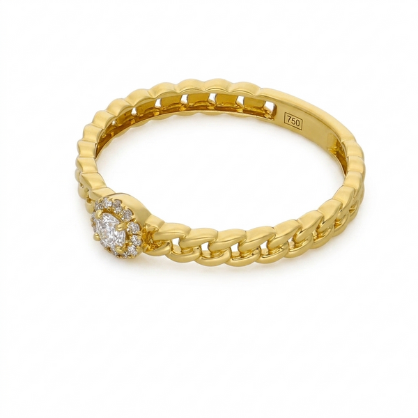 Anillo Oro Amarillo y Brillantes AN-14478