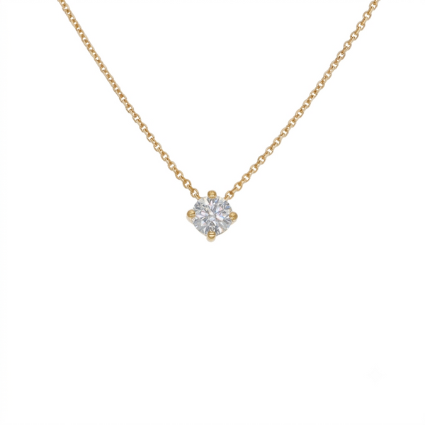 Collar Oro Amarillo 18K con Diamante 0,15 ct Punto de Luz | CO-14500