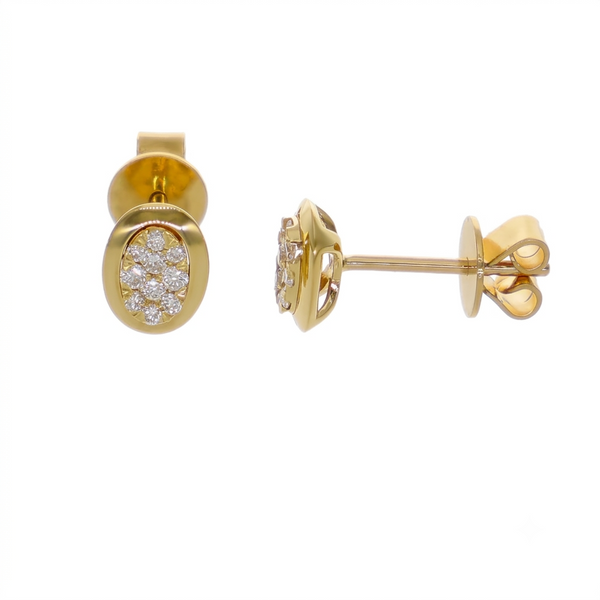 Aros Oro Amarillo 18K con Diamantes 0,16 ct  | AR-14502