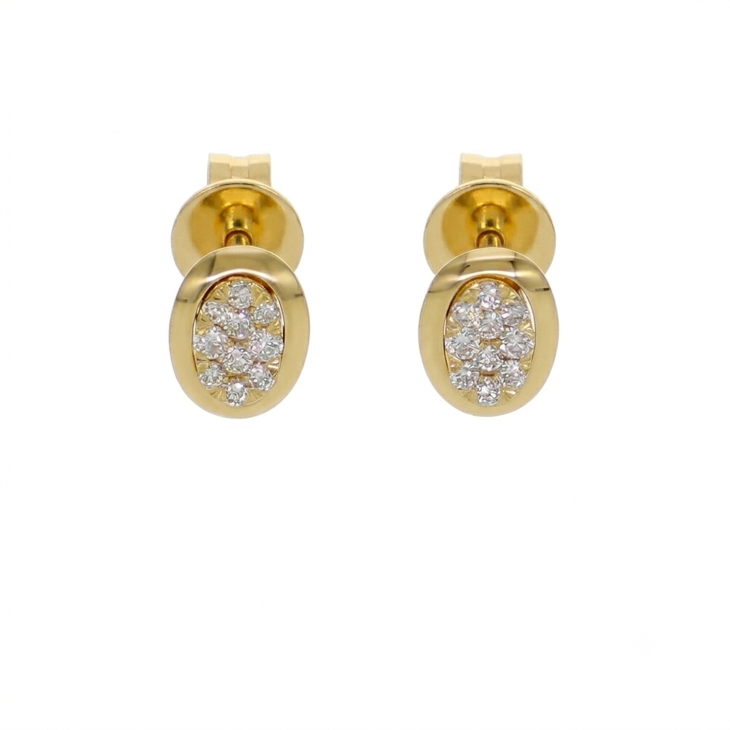Aros Oro Amarillo 18K con Diamantes 0,16 ct  | AR-14502