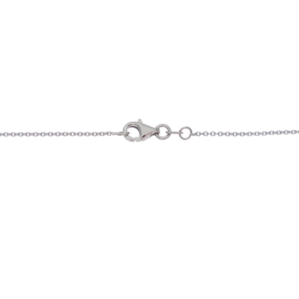 Collar Oro Blanco 18K con Diamante 0,15 ct Punto de Luz | CO-14511