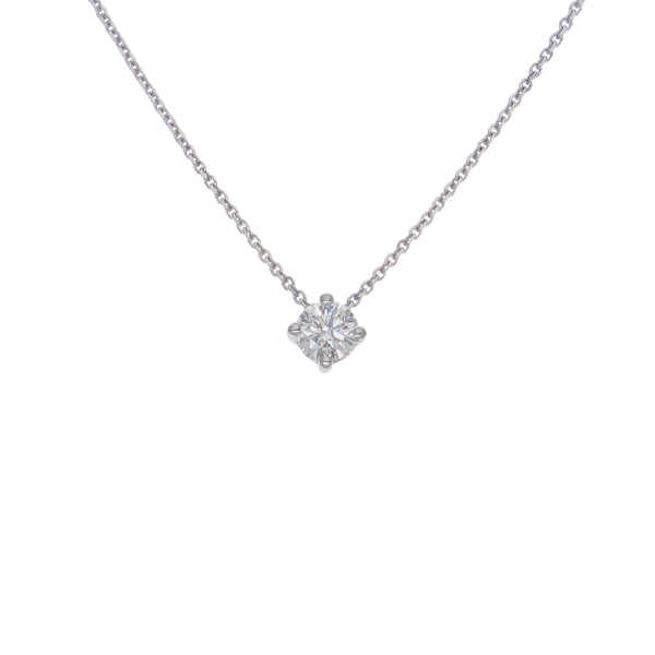 Collar Oro Blanco 18K con Diamante 0,15 ct Punto de Luz | CO-14511
