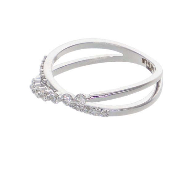 Anillo Oro Blanco 18K con Diamantes 0,32 ct | AN-14519