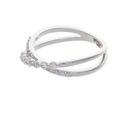 Anillo Oro Blanco 18K con Diamantes 0,32 ct | AN-14519