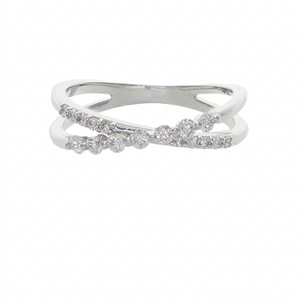 Anillo Oro Blanco 18K con Diamantes 0,32 ct | AN-14519