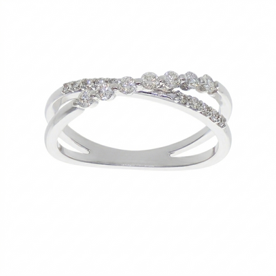Anillo Oro Blanco 18K con Diamantes 0,32 ct | AN-14519