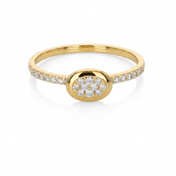 Anillo Oro Amarillo 18K con Diamantes corte Brillante AN-14522