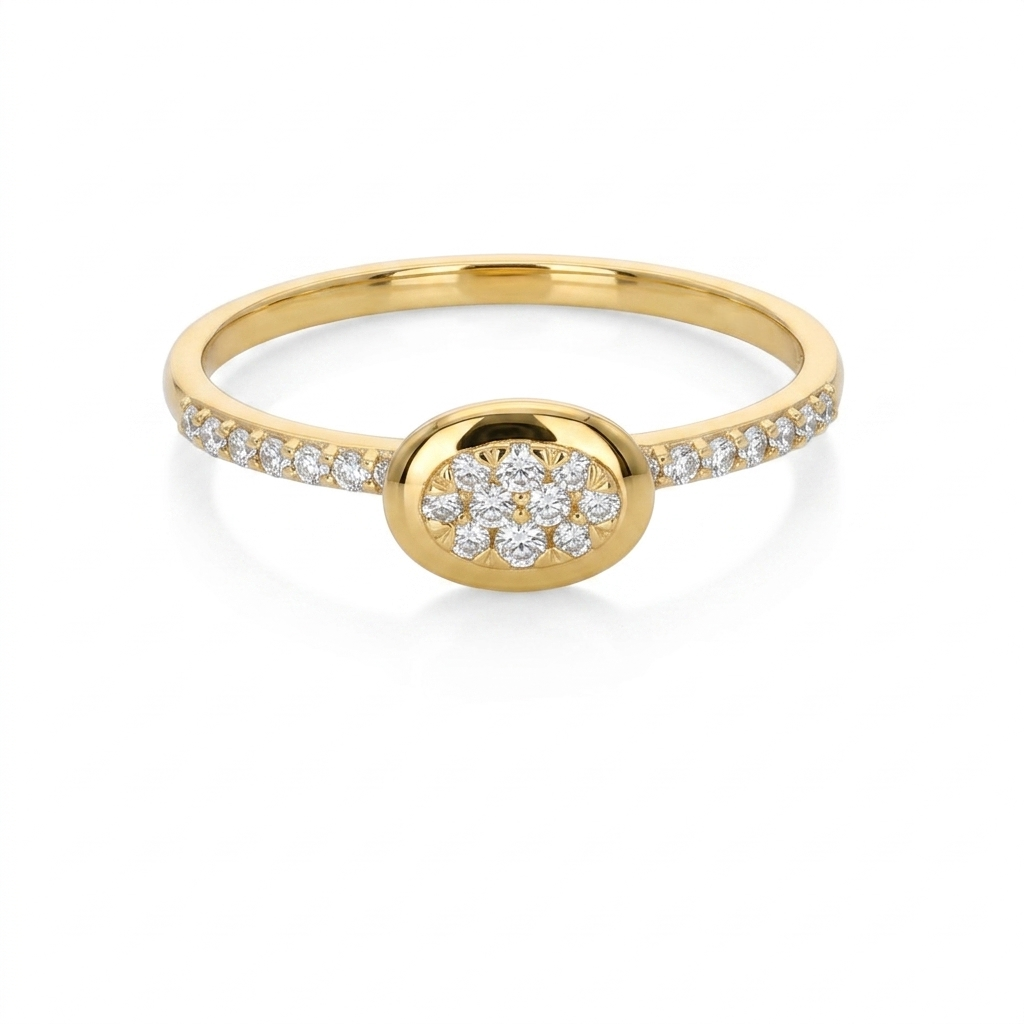 Anillo Oro Amarillo 18K con Diamantes corte Brillante AN-14522