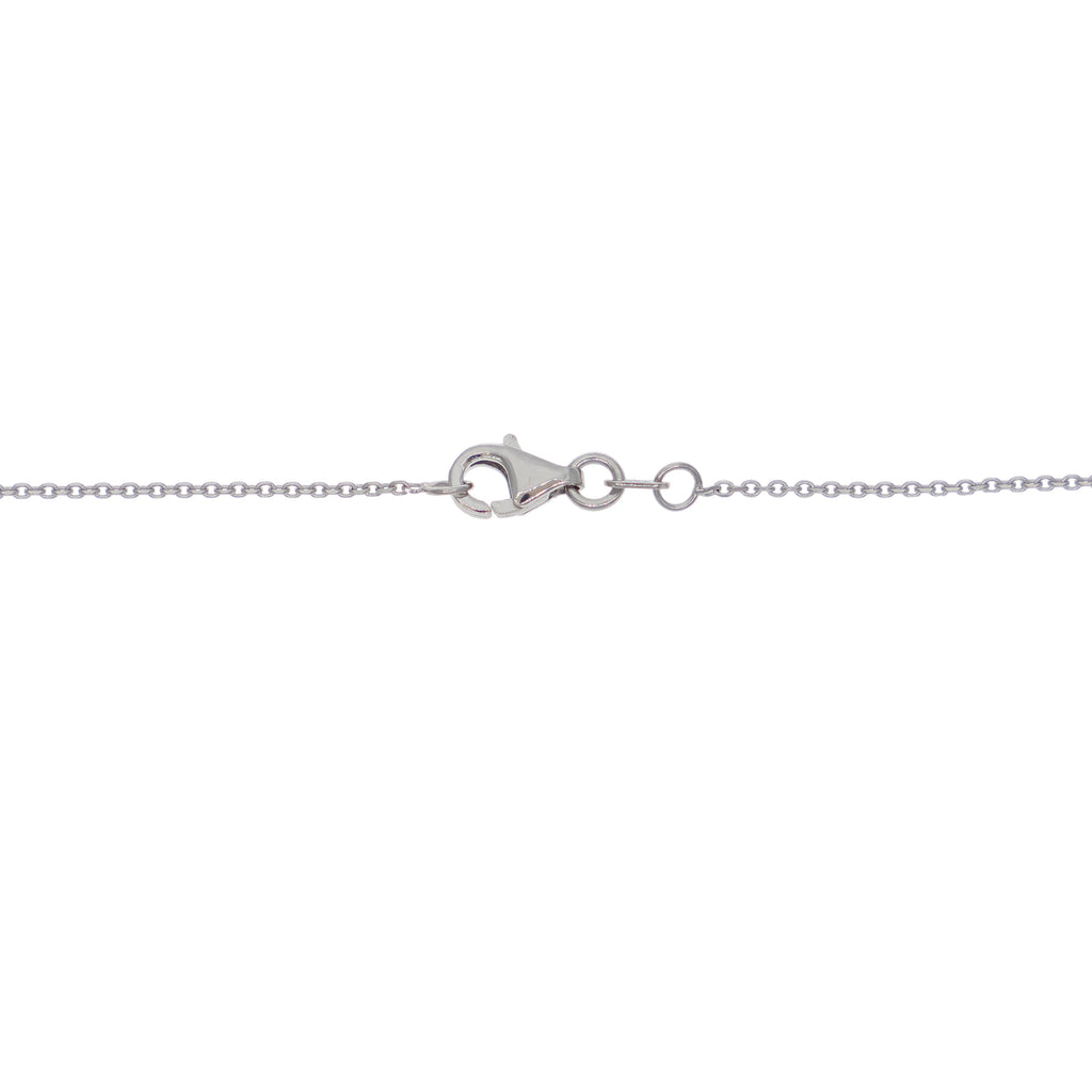 Collar Oro Blanco 18K y Diamantes 0,41 ct Halo| CO-14523