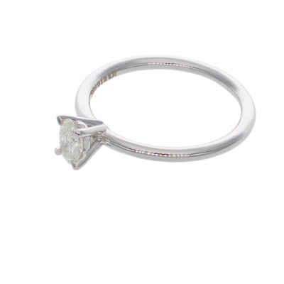 Anillo Solitario Oro Blanco 18K con Diamante Oval 0,31 ct | AN-14528