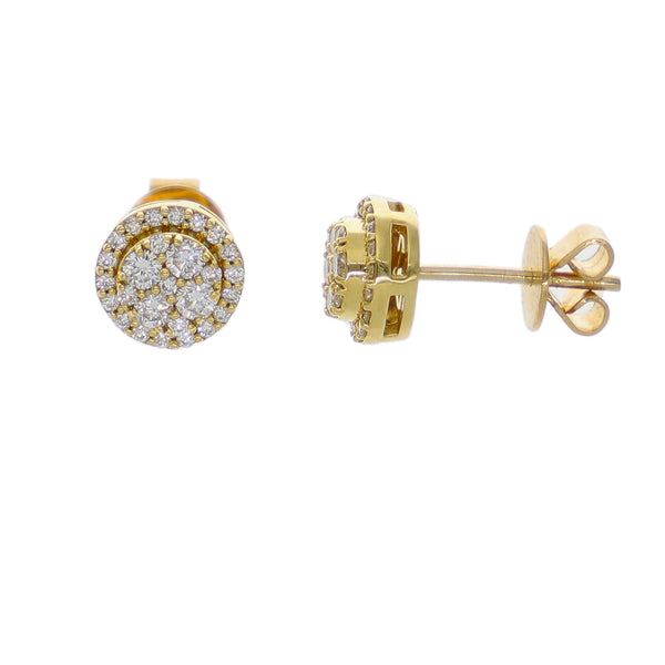 Aros Halo Oro Amarillo 18K con Diamantes 0,41 ct | AR-14529