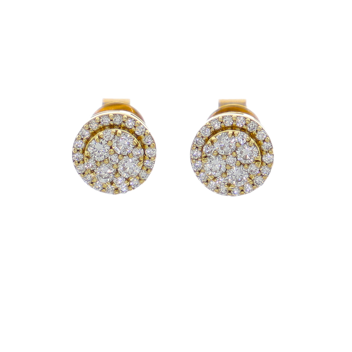 Aros Halo Oro Amarillo 18K con Diamantes 0,41 ct | AR-14529