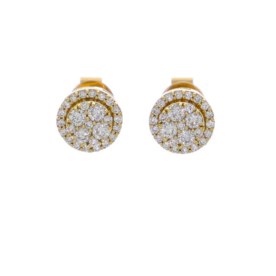 Aros Halo Oro Amarillo 18K con Diamantes 0,41 ct | AR-14529