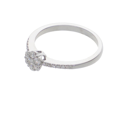 Anillo Oro Blanco 18K con Diamantes 0,32 ct | Roseta de Diamantes | AN-14530