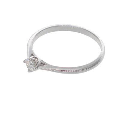 Anillo Solitario Oro Blanco 18K con Diamante 0,10 ct | AN-14532