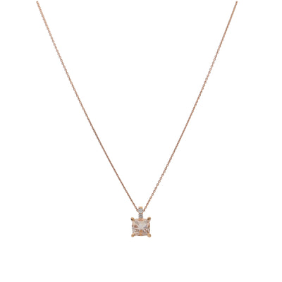 Collar Oro Rosa 18K con Morganita y Diamantes | CO-14535