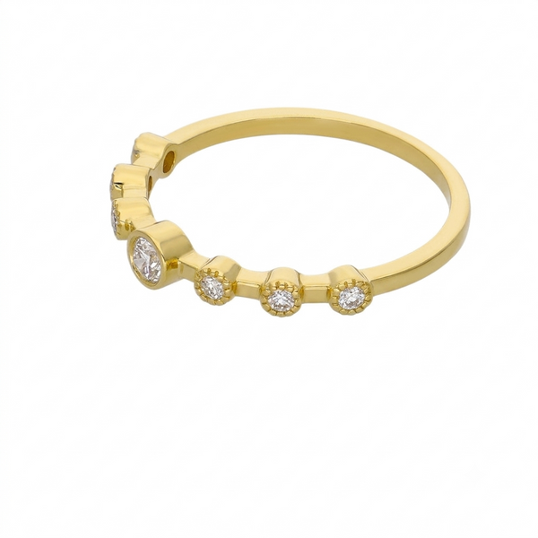 Anillo Oro Amarillo 18K con Diamantes 0,17 ct | AN-14546