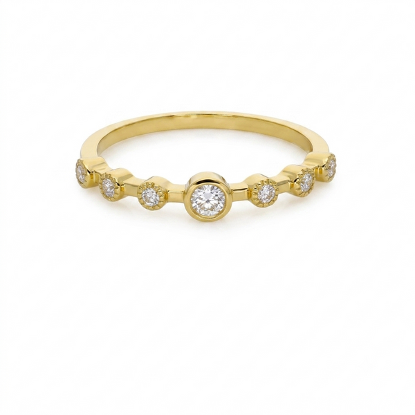 Anillo Oro Amarillo 18K con Diamantes 0,17 ct | AN-14546