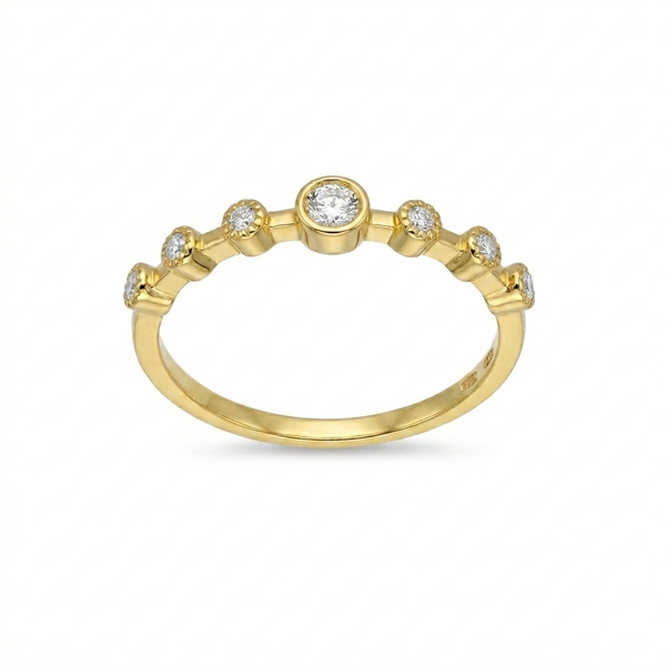 Anillo Oro Amarillo 18K con Diamantes 0,17 ct | AN-14546