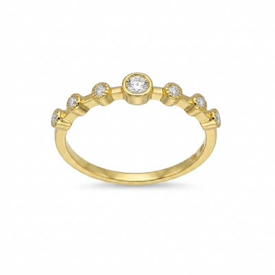 Anillo Oro Amarillo 18K con Diamantes 0,17 ct | AN-14546