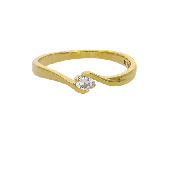 Anillo Oro Amarillo y Brillante Solitario AN-14547