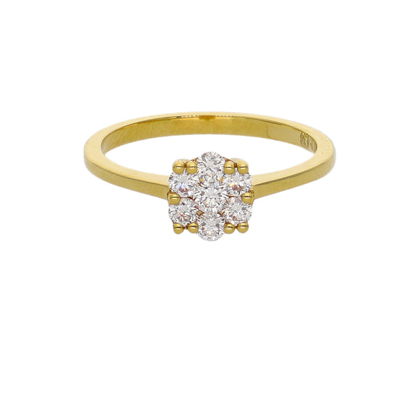 Anillo Oro Amarillo y Brillantes Halo AN-14548