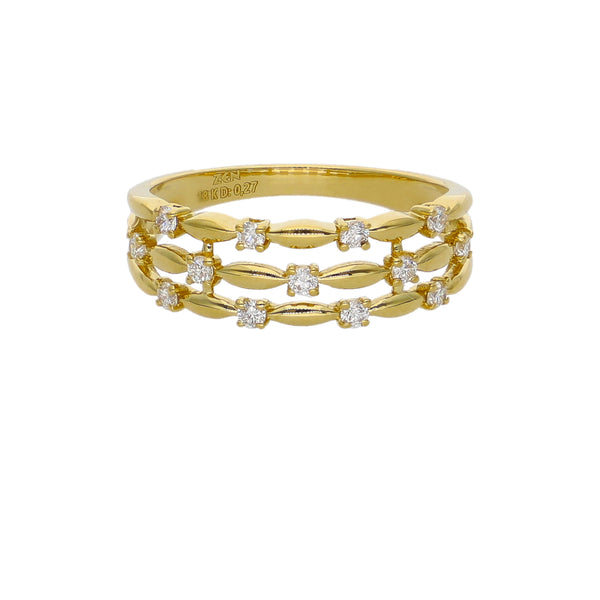 Anillo Oro Amarillo y Brillantes  AN-14550
