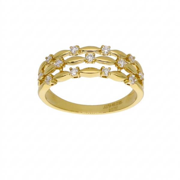 Anillo Oro Amarillo y Brillantes  AN-14550