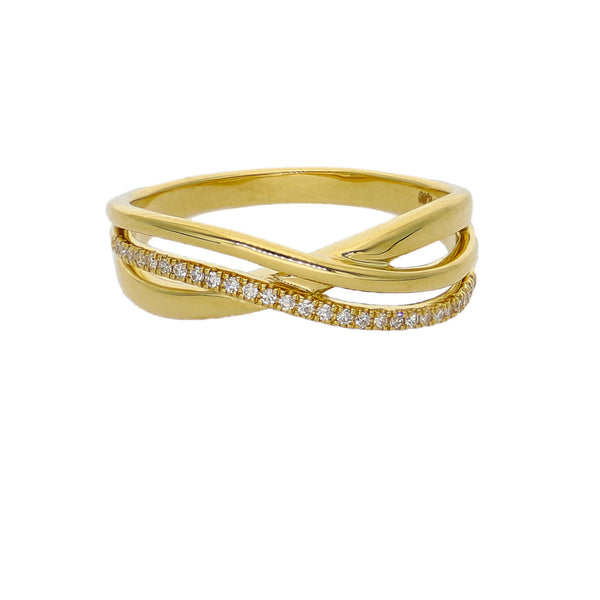 Anillo Oro Amarillo y Brillantes  AN-14552
