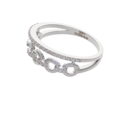 Anillo Oro Blanco y Brillantes  AN-14554