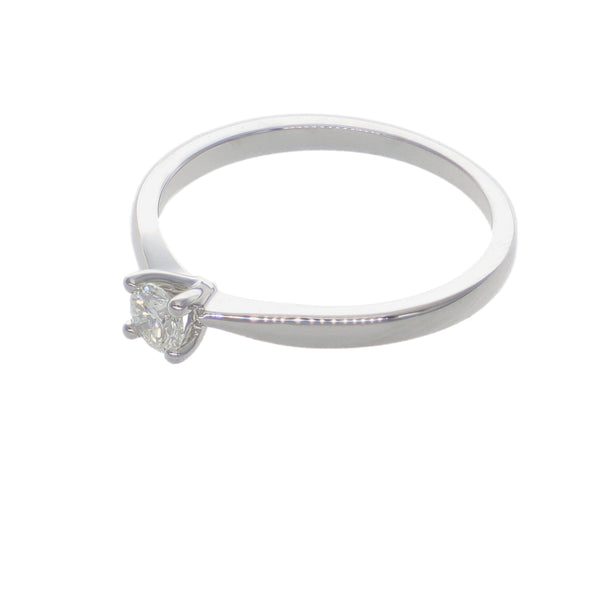 Anillo Oro Blanco y Brillante Solitario AN-14559