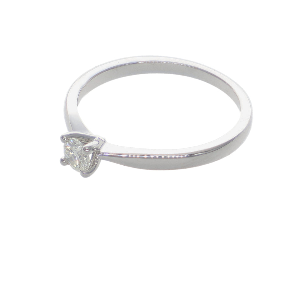 Anillo Oro Blanco y Brillante Solitario AN-14559