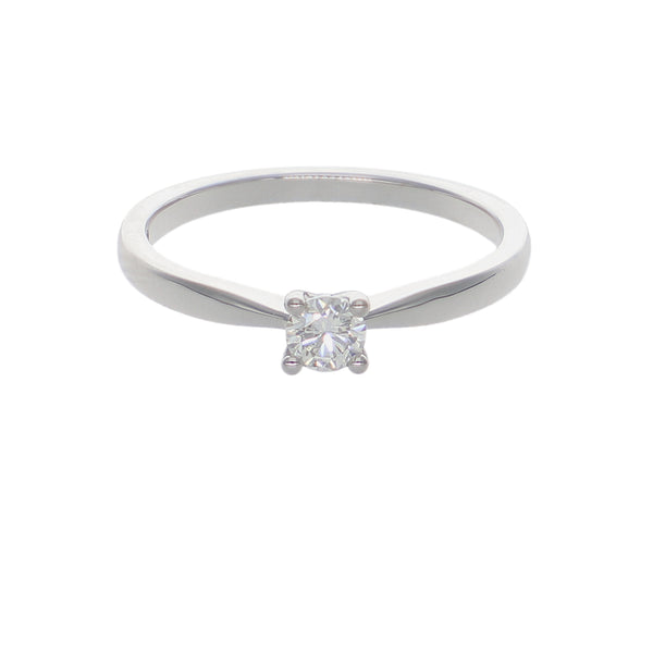 Anillo Oro Blanco y Brillante Solitario AN-14559