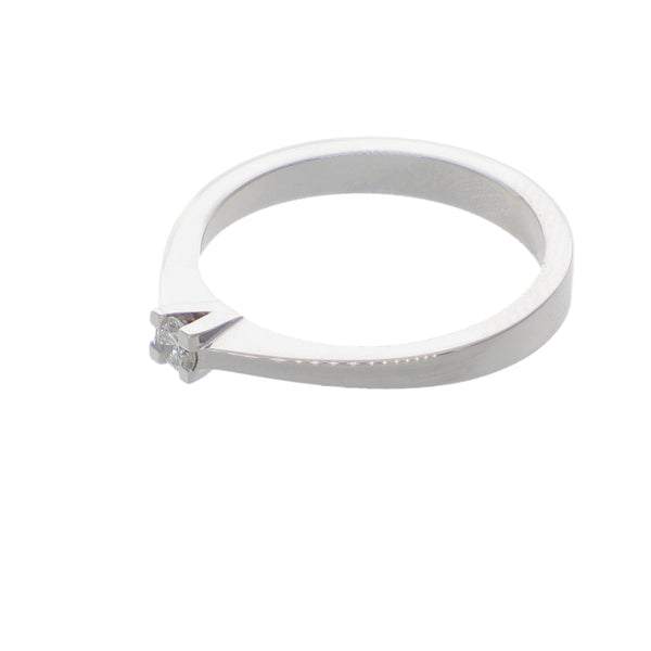Anillo Oro Blanco y Brillante Solitario AN-14560