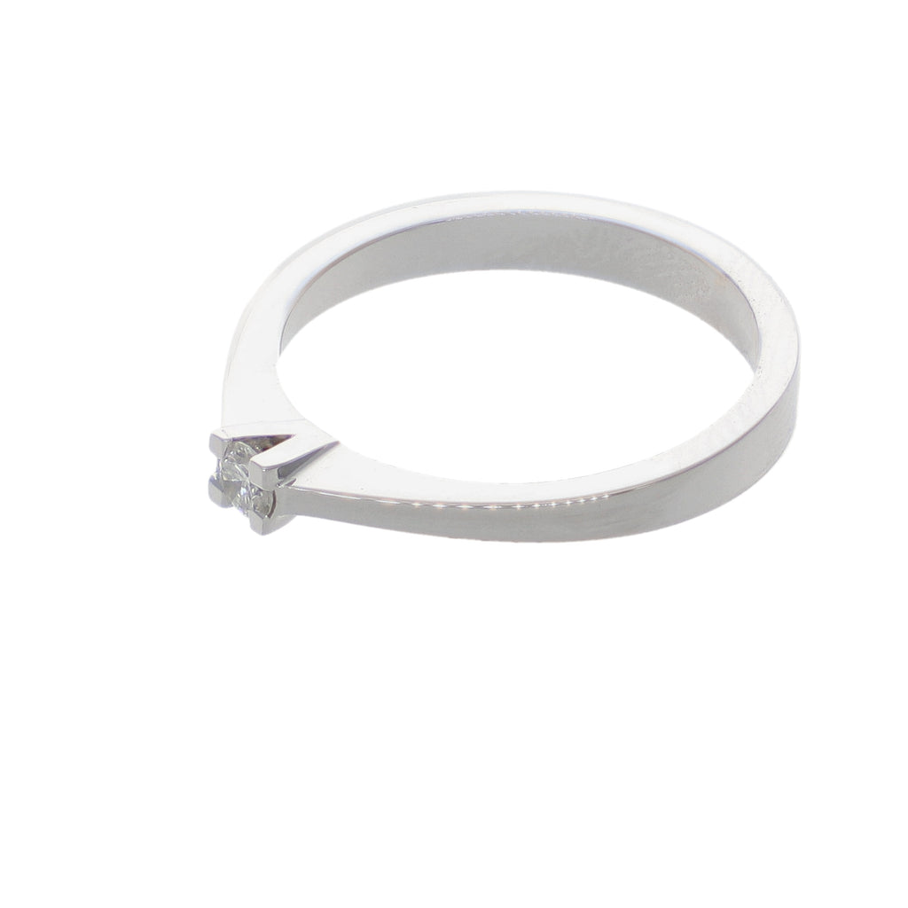 Anillo Oro Blanco y Brillante Solitario AN-14560